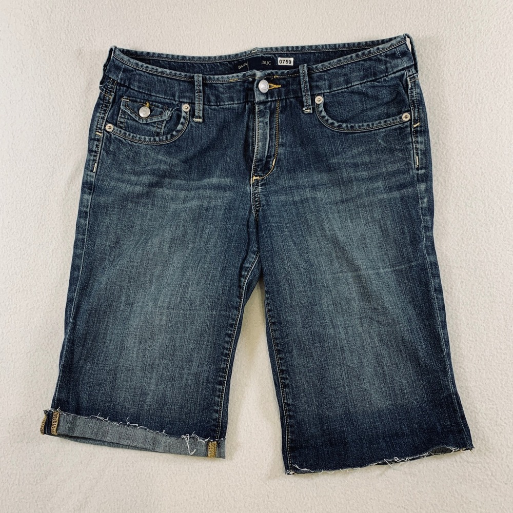 Banana Republic Denim Bermuda Shorts Women's Size 28/6 Blue Mid Rise 12" Inseam